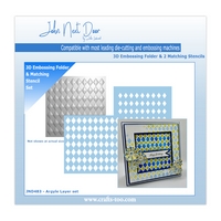 John Next Door 3D Embossing Folder & Stencils - Argyle Layer