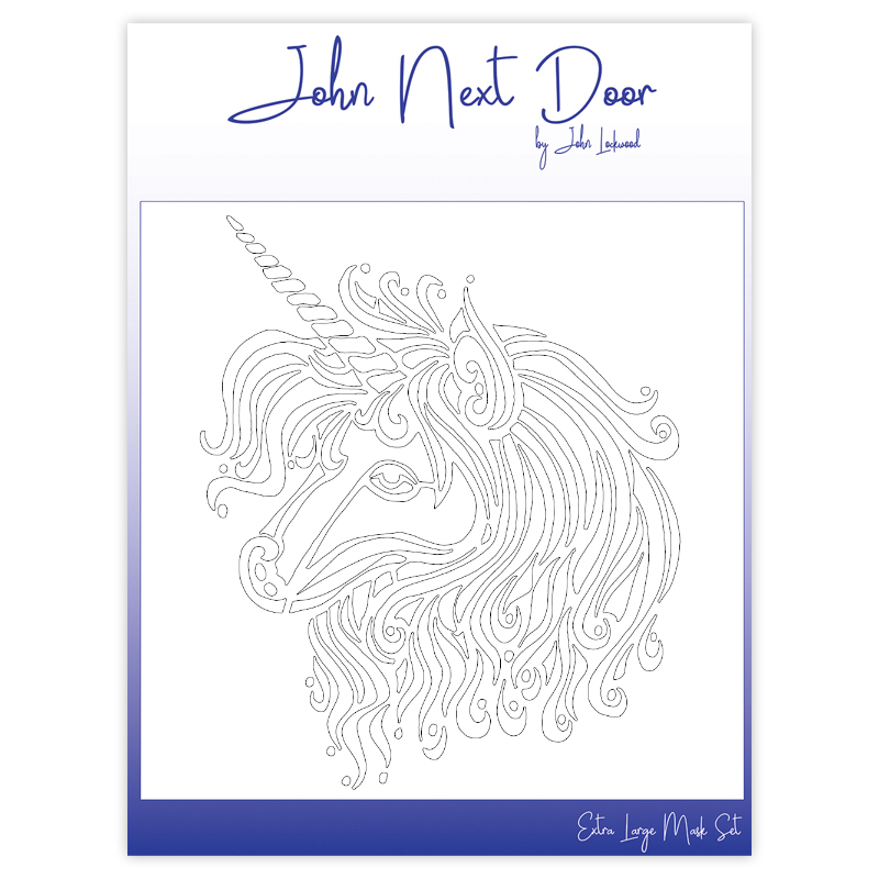 John Next Door Mask Stencil - Unicorn