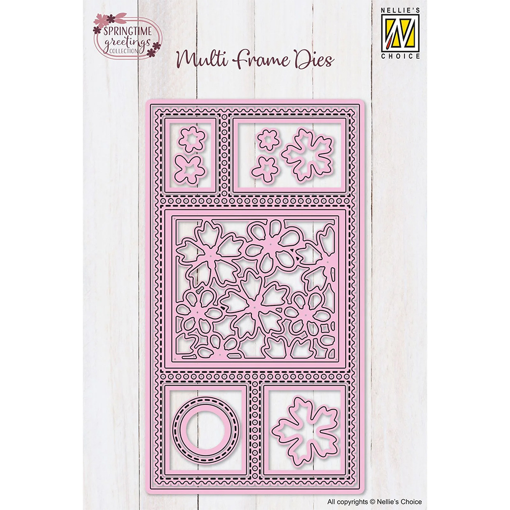 NEW Nellie Snellen Multi Frame Die Slimline - Flowers Die Set