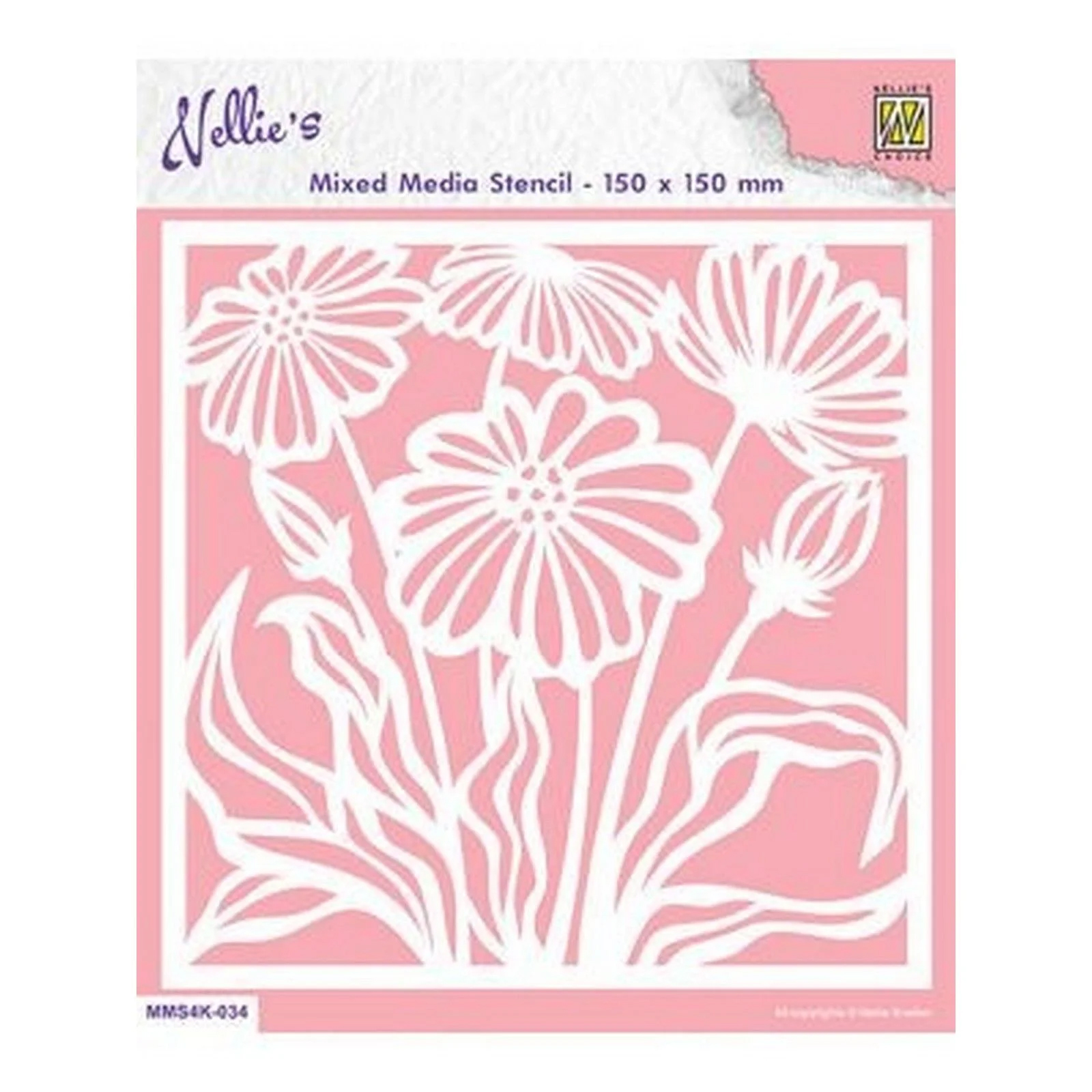 NEW Nellie Snellen Stencil - Christmas Flowers-1