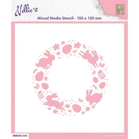 BACK IN STOCK Nellie Snellen Stencil - Easter Wreath