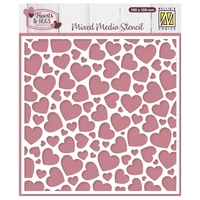 NEW Nellie Snellen Stencil - Pop Up Hearts