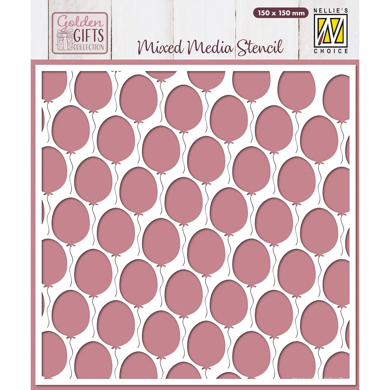 NEW Nellie Snellen Stencil - Background Balloons