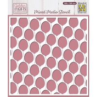 NEW Nellie Snellen Stencil - Background Balloons