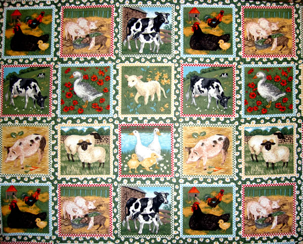 Fabric Picture Patches (0.5m) - Farm Animals