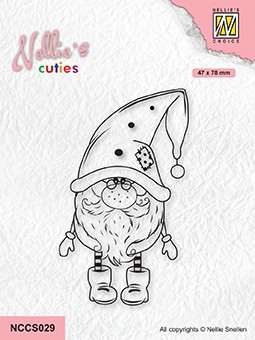 Nellie Snellen Clear Stamps Cuties - Christmas Gnome