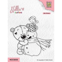 Nellie Snellen Clear Stamps Cuties - Bear with Snowman