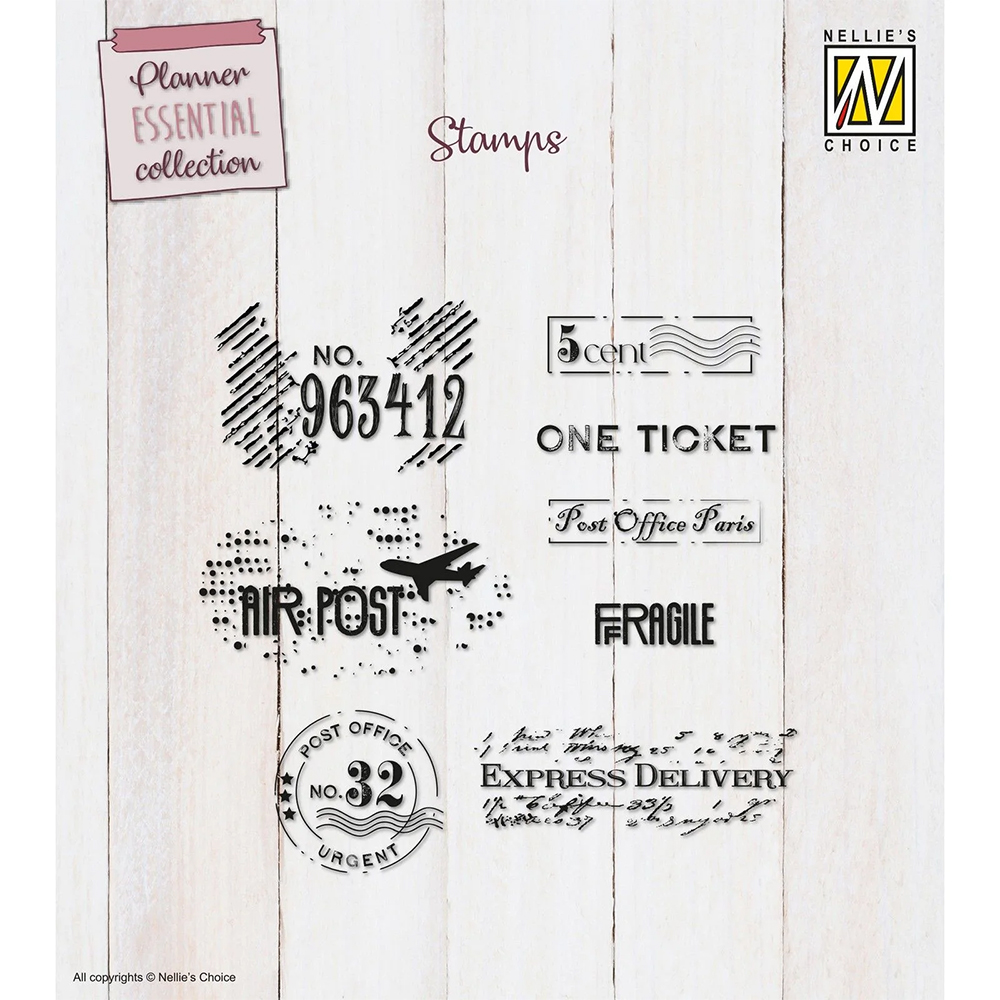 NEW Nellie Snellen Clear Stamp - Vintage Labels