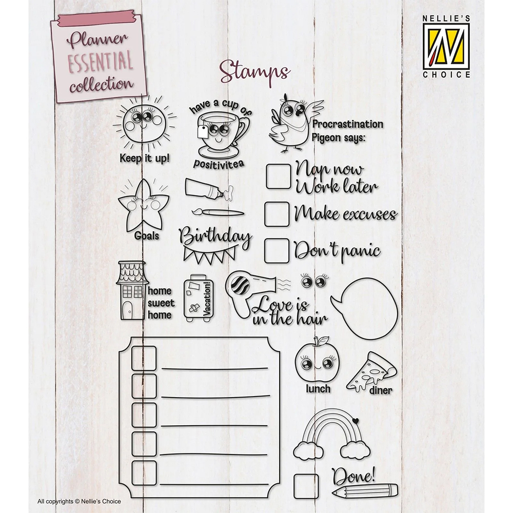 NEW Nellie Snellen Clear Stamp - To-do's & More