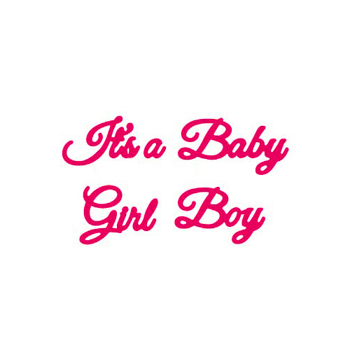 Presscut Cutting Die - It's a Baby Girl Boy (4pcs)