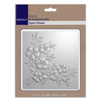 NEW Presscut 3D Embossing Folder - Open Flower