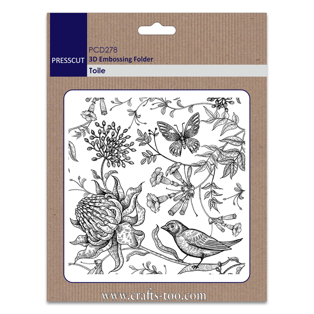 NEW Presscut 3D Embossing Folder - Toile