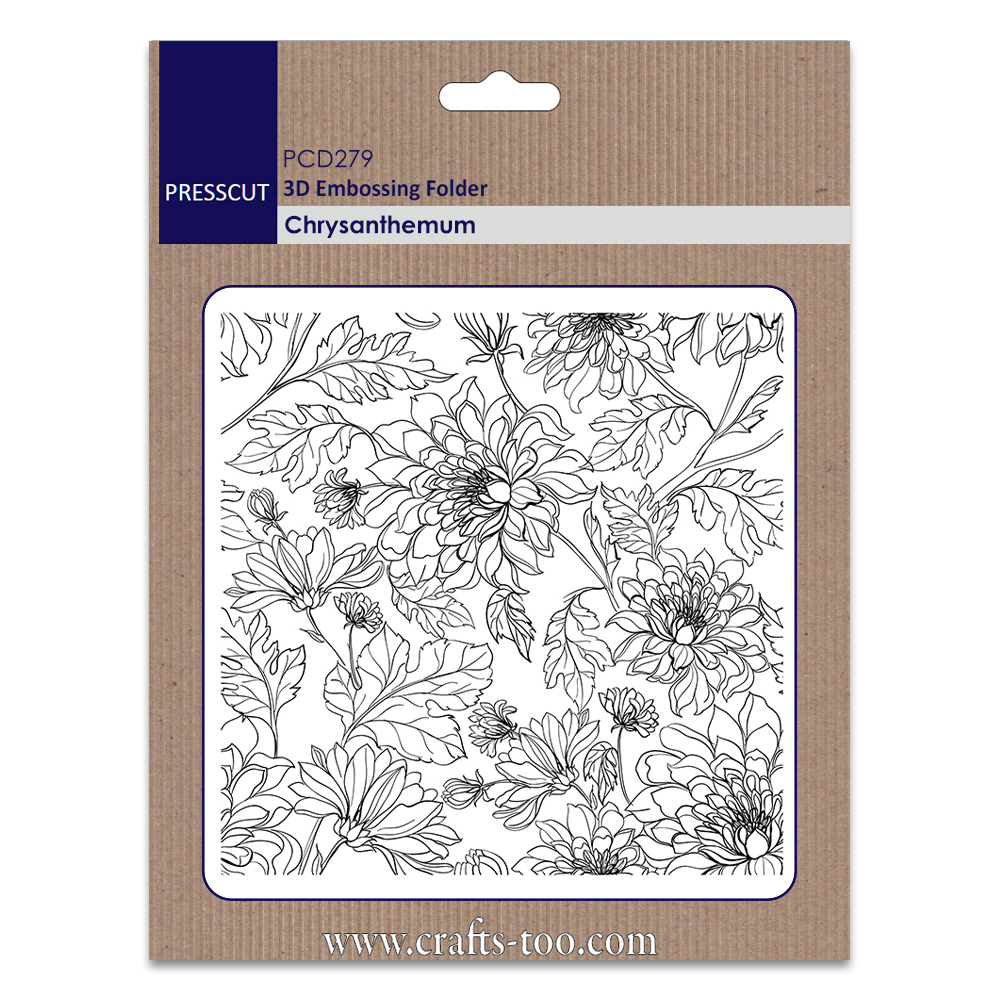 NEW Presscut 3D Embossing Folder - Chrysanthemum