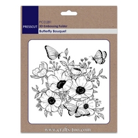 NEW Presscut 3D Embossing Folder - Butterfly Bouquet