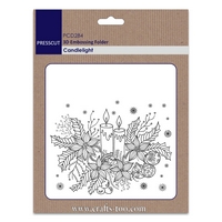 NEW Presscut 3D Embossing Folder - Candlelight