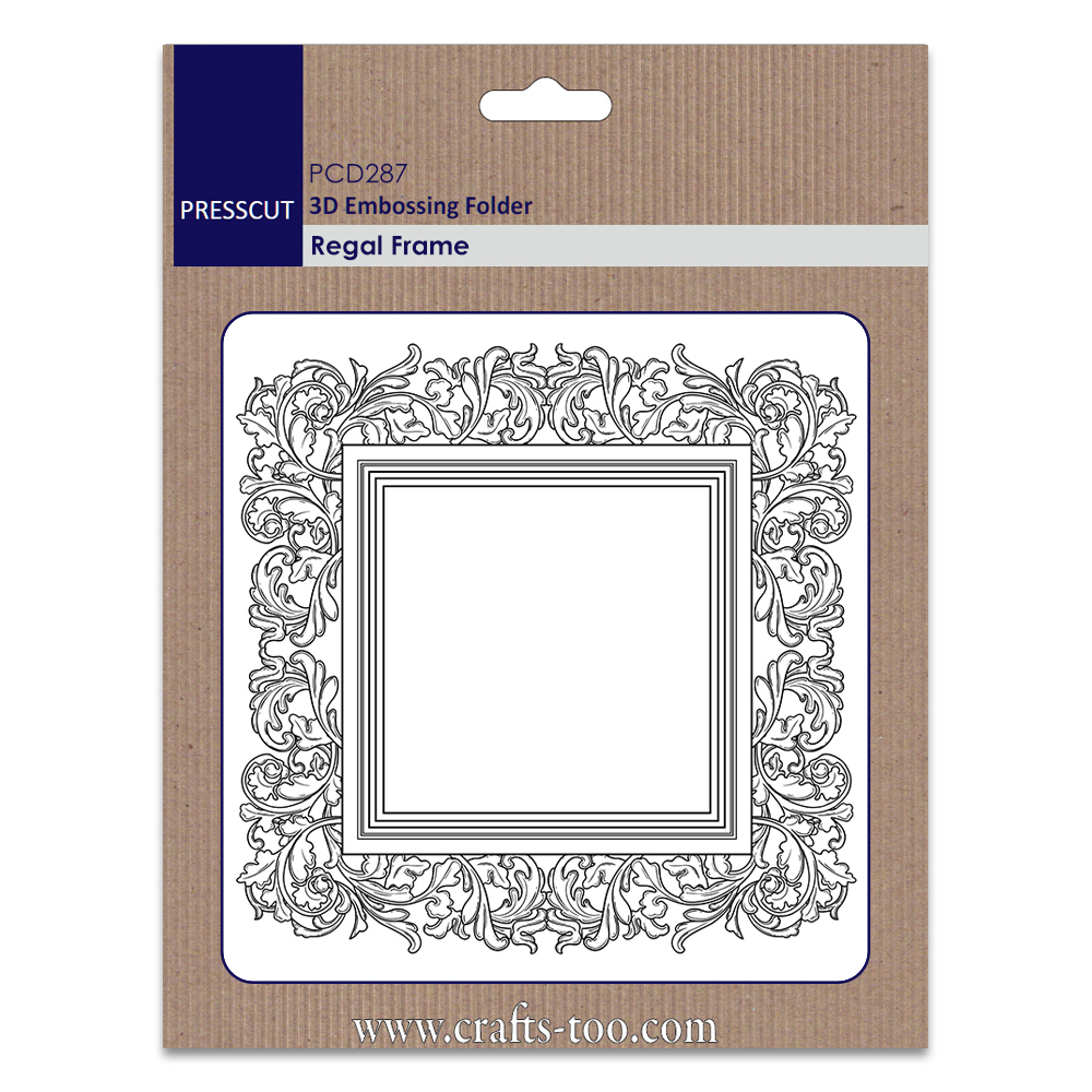 NEW Presscut 3D Embossing Folder - Regal Frame