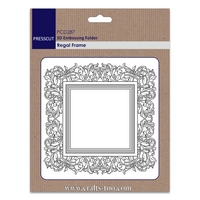 NEW Presscut 3D Embossing Folder - Regal Frame