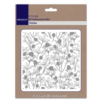 NEW Presscut 3D Embossing Folder - Thistles