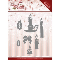 Precious Marieke Joyful Christmas Cutting Die - Christmas Candles 