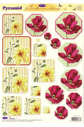 Pyramid 3D - Flowers (10 Sheets) NOW HALF PRICE