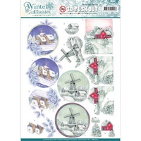 Jeanines Art Winter Classics 3D Push Out - Christmas Landscapes