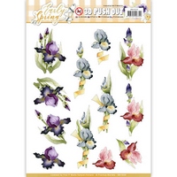 Precious Marieke Early Spring 3D Push Outs - Early Irises