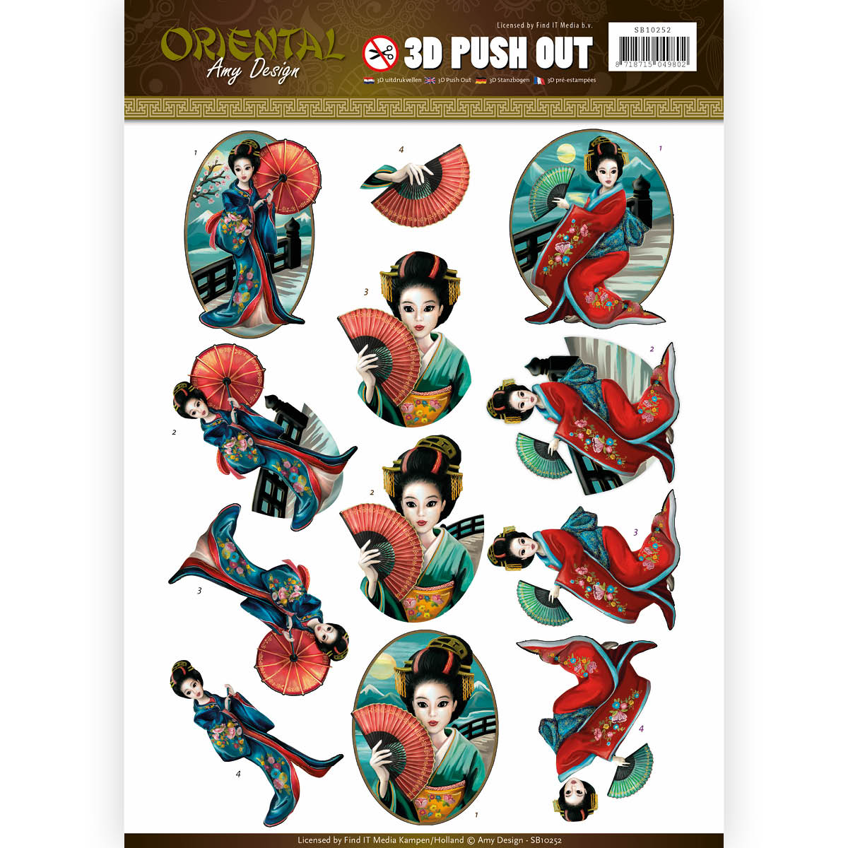 Amy Design Oriental Push Outs - Geishas
