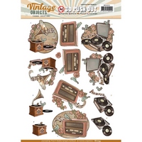 NEW Yvonne Creations Vintage Objects Push Outs - Vintage Music NEW Yvonne Creations Vintage Objects Push Outs - Vintage Music