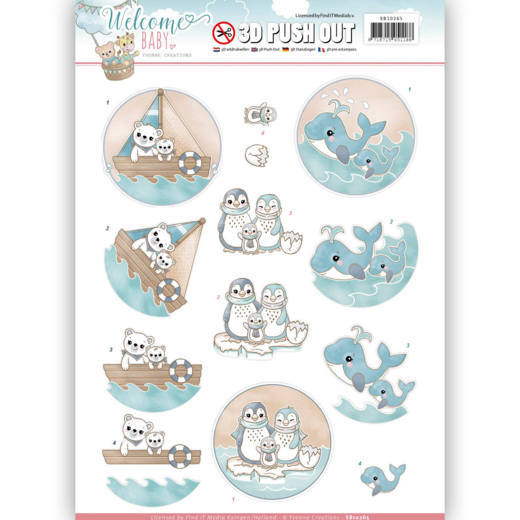 Yvonne Creations Welcome Baby 3D Push Outs - By The Sea