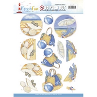 NEW Jeanine's Art Beach Fun 3D Push Out - Relax NEW Jeanine's Art Beach Fun 3D Push Out - Relax