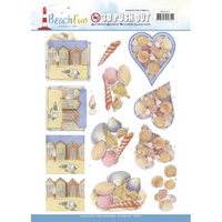 NEW Jeanine's Art Beach Fun 3D Push Out - Seashells NEW Jeanine's Art Beach Fun 3D Push Out - Seashells