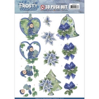 Jeanine's Art Frosty Ornaments 3D Push Out - Green Ornaments