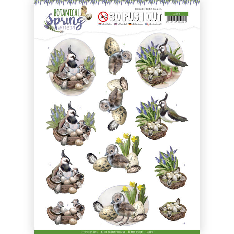 Amy Design Botanical Spring 3D Pushout - Lapwing