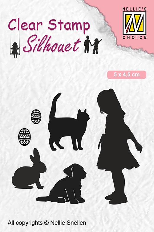 Nellie Snellen Clear Stamp Silhouette Child's Play - Animal Lover