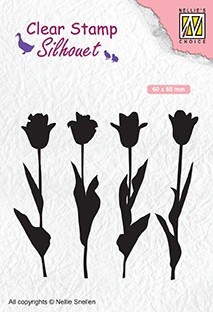 Nellie Snellen Clear Stamp Silhouette - Tulips