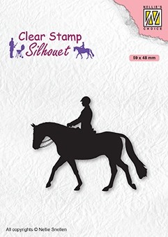 Nellie Snellen Clear Stamp Silhouette - Horseman