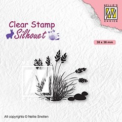 Nellie Snellen Clear Stamp Silhouette - Blooming Grass 4