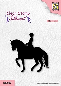 Nellie Snellen Clear Stamp Silhouet Sports - Equestrian Sports