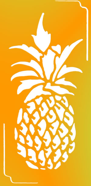 Brass Stencil - Pineapple