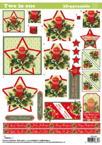 Two in One Pyramid 3D - Christmas (10 Sheets) NOW HALF PRICE