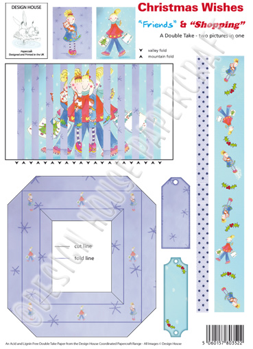 Design House Double Take Papers - Christmas Wishes 'Friends & Shopping'