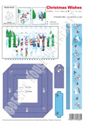 Design House Double Take Papers - Christmas Wishes 'William Ice Skating & Snow Donkey'